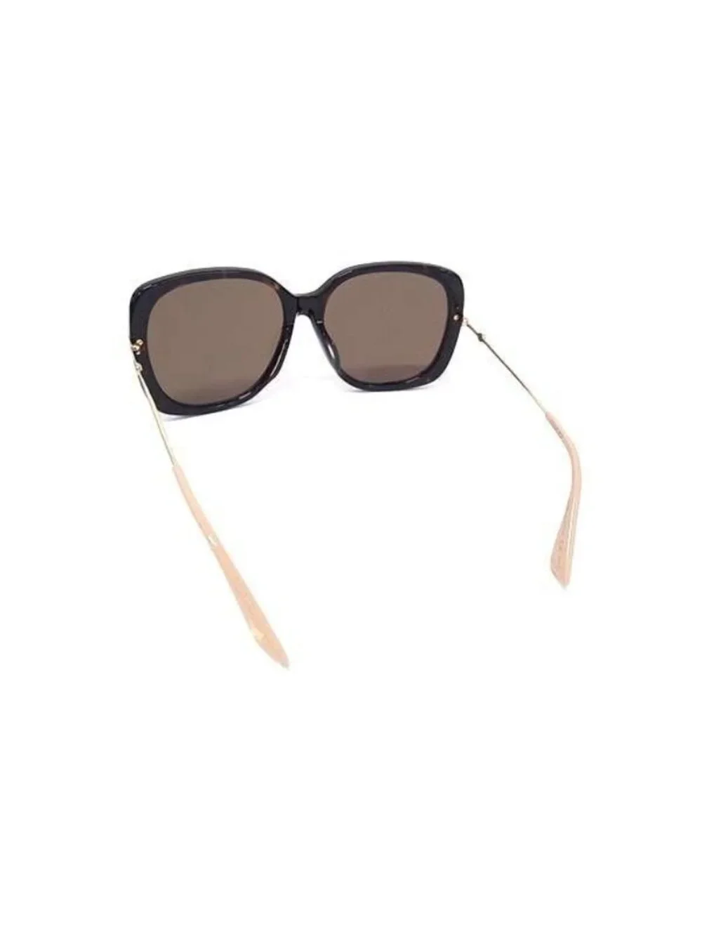 Gucci Sunglasses Interlocking Bee Brown Beige Gold Acetate Metal Asian